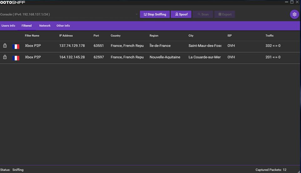 free ip sniffer for xbox